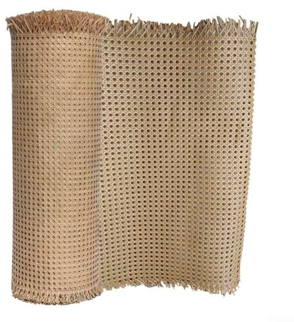 Rattan-Netz-Rolle, natürliches Rattan-Rohr-Gurtband für Möbel, Stuhl, Schrank, Decke (50 x 100 cm)