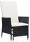 Garten-Liegestuhl mit Auflagen Poly Rattan Schwarz,310228