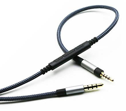 ABLET Replacement Audio Cable Compatible with Sennheiser Momentum 4, PXC550, PXC550-II, PXC480, ACCENTUM Plus Headphone, Remote Volume Mic for Samsung Galaxy for Oneplus Android Phone