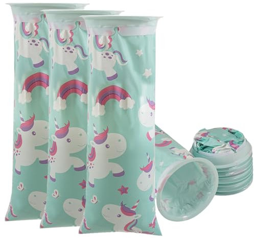 Onlvmyur 10 Pièce Sac à Vomir Voiture Enfant Adultes Sac Vomitoire Voiture Portable Sac de Vomissement Jetables pour Voyages et mal des Transports (Poney)
