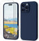 GOODVISH 3 IN 1 for iPhone 16 Pro Max Case 6.9 inch, Upgraded Camera Protection, 2 Pack HD Screen Protector, Liquid Silicone Anti-Scratch Shockproof Gel Rubber Non-Fingerprint Phone Case, Navy Blue