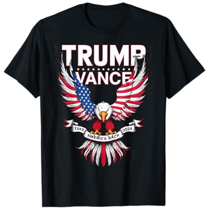 Trump Vance 2024 Adler USA Flagge Take America Back T-Shirt
