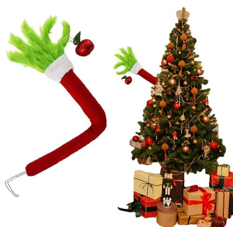 Decorazione Natalizia Grinch - Braccio Del Grinch per Albero Di Natale - Ornamento Braccio Dell'Elfo
