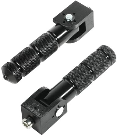 Flaconi Repose Pied Moto,Cale Pied Moto,Cale Pied Velo,Repose Pied Moto,Pédales en Aluminium Repose-pieds de Moto,8 MM Tige de Support Pliante à 90 degrés pour Voiture électrique de Moto