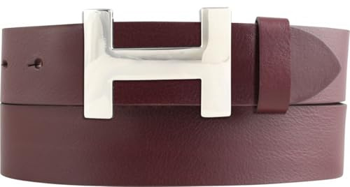 BELTINGER Designer Gürtel HENRY aus Vollrindleder 4 cm | Eleganter Ledergürtel für Damen und Herren 40mm | Silber glänzend