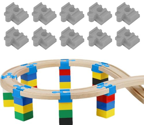 Dmuzsoih Eisenbahnschienen-Verbindungsstücke, Bahnschienen-Verbindungsstücke - Eisenbahnschienenzubehör aus | Set mit 10 Eisenbahnschienen-Zubehörteilen aus für Kinder ab 3 Jahren,