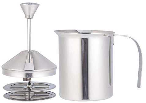 ABOOFAN Burbujeador De Leche De Acero Inoxidable 304 Espumador De Leche De Mano Jarra Para Espumar