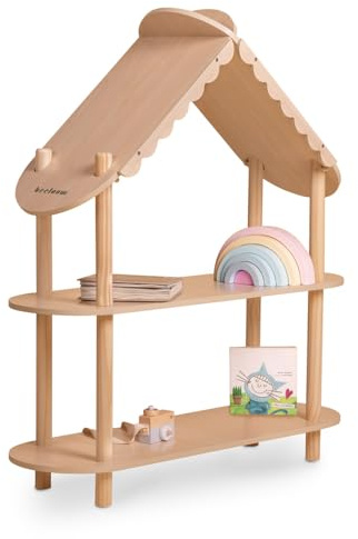 Beeloom - Story House Montessori-Regal aus Holz, für Kinder, in Form eines Hauses, ab 3 Jahren