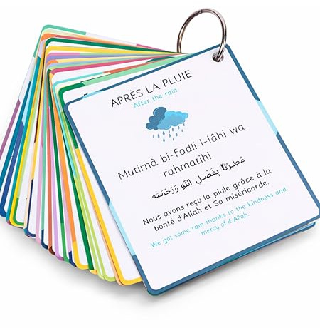 Apprendre l’Islam aux Enfants, Cartes d’invocations pour Enfant Musulman, +40 duas Quotidiennes la citadelle du Musulman, Facile et Pratique, Eid, Ramadan, Format Poche