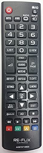 Re-Flix Telecomando di ricambio AKB73715603 adatto per LG TV 42LN6300