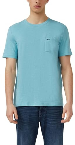 s.Oliver T-Shirt in Flammgarnstruktur mit Brusttasche