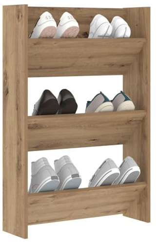 vidaXL Shoe Cabinet 60 x 18 x 90 cm Engineered Wood Artisan Oak