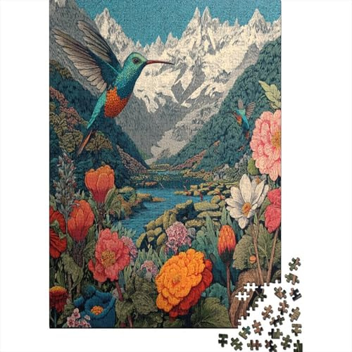 ,Vögel, Maya, Blumen, üppige Täler, Berge,38x26cm/1000pcs,DIY-Puzzle Für Erwachsene