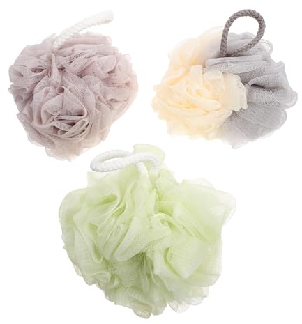 Pack Badeschwamm Groß aus PE und Nylon für Tägliche Reinigung | Sanftes Peeling, Starke Schaumbildung, für Männer und Frauen, Zuhause, 3 Stück