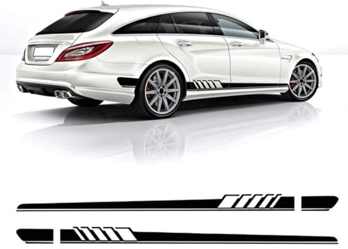Karosserie-Seitenstreifen-Aufkleber,für Mercedes Benz CLS Class W219 C219 W218 C218 X218 C257 CLS63 AMG,Auto-Karosserie-Tür-Dekor-Aufkleber,Vinyl Aufkleber Außenzubehör,Red