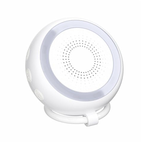 Jnchdghwa Instrumento para Dormir con Ruido, Temporizador de 3 Niveles, Luz Cálida y Efectos de Sonido Naturales para Bebés y Adultos