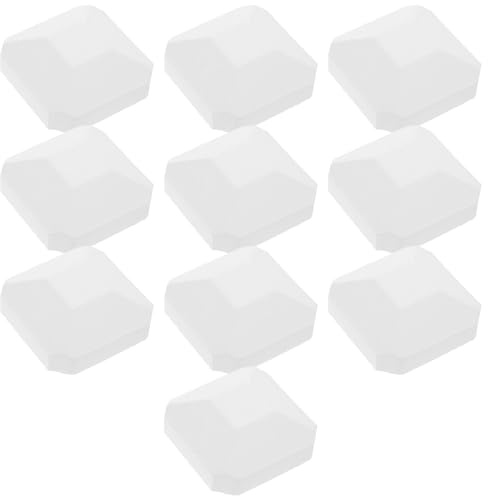 HEALEEP 10pcs Replacement Cordierite Briquettes for Gas Bbq Grill, 2x2 Inch White Briquettes Even Heat Distribution and Easy to Use, for Outdoor Bbq and Camping