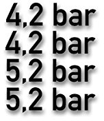 Reifendruck Aufkleber 4,2 bar 5,2 bar 3cm Schrifthöhe Aufkleber Sticker#A4276