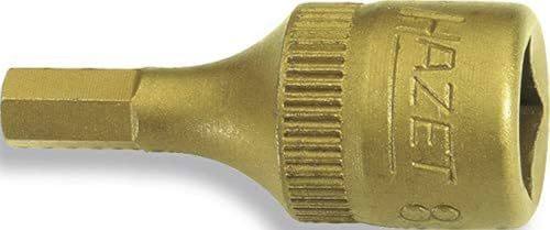 HAZET Schraubendreher-Steckschlüsseleinsatz 8501-7, Chrom-Vanadium, SW 7 mm | 1/4 Zoll (6,3 mm) Vierkant hohl, Antrieb 1/4 Zoll (6,3 mm) Vierkant hohl, Abtrieb Innensechskant Profil, Chrom-Vanadium, 13 g
