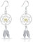 PLANETYS - 925 Sterling Silber Ohrringe Dreamcatcher Traumfänger Auge des Heilige Lucie - Santa Lucia - Oeil de Sainte Lucie - Shiva Eye
