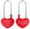 MeMeDIY Personnalisé Amour Coeur Lock Gravure Photo/Nom/Texte/Date/Symboles Image Personnalisée pour Couples Hommes Femmes Copain Amant Amant En Aluminium Mémorial Anniversaire Valentine Pont Cadenas
