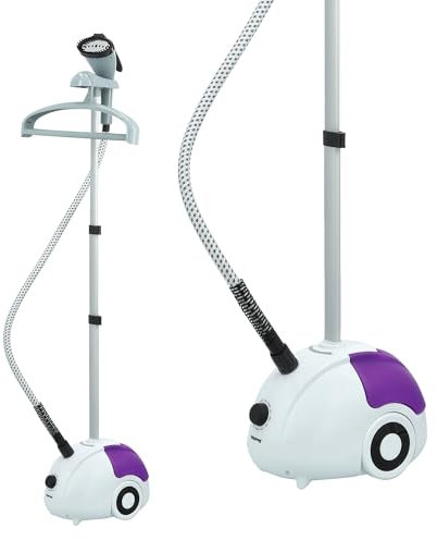 GEEPAS Garment Steamer | Upright Clothes Steamer 45s Quick Heat-up | 11 Steam Modes,1.8L Water Tank | KILLS GERMS & Fast Wrinkle Removal, Suitable for all Fabrics | 2 Year Warranty 2000W White