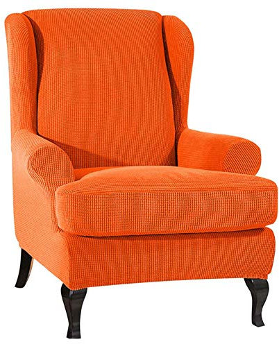 KKDIY Schrägarm King Rückenlehne Stuhlbezug Elastischer Sessel Ohrensessel Ohrensessel Stuhllehne Stretch Protector SlipCover Protector # 3, L, China