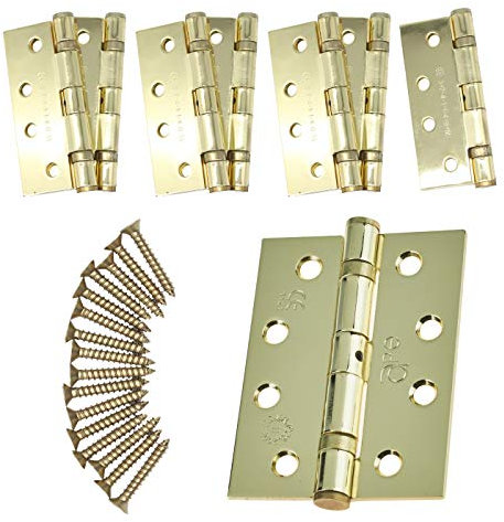 Door Hinge 4 / 102mm PVD Brass Ball Bearing Washer CE Grade 11 for Fire Door 4 Pair