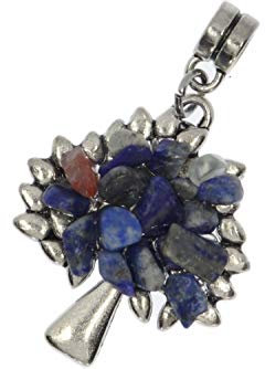 Sodalith Baum des Lebens Edelstein Schmuck Anhänger & Öse - HS1191
