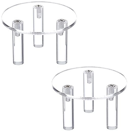 FINGERINSPIRE 2 Sets Klare Acryl Schmuckständer für Ringe Schmuck mit Runder Basis Dekorative Display Sockel Schmuck Organizer Figurenmodelle Schmuckständer für Ringe Ohrringe