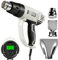 Garage Freaks Pistola ad aria calda elettrica con indicatore LCD, cavo da 5 metri, 2000 Watt Temperatura della pistola termica e flusso d'aria regolabili da 60 a 600° C, incl. 3 ugelli di fissaggio