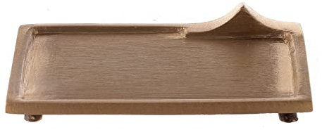 Holyart Piatto portacandela Ottone Satinato Rettangolare Rialzo 9x6 cm