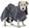 Mount Swiss Hunde Bademantel aus 100% Coresoft Baumwolle I extrem saugfähig und weich I Hunde Handtuch für Haustiere - Farbe grau - Größe L/M