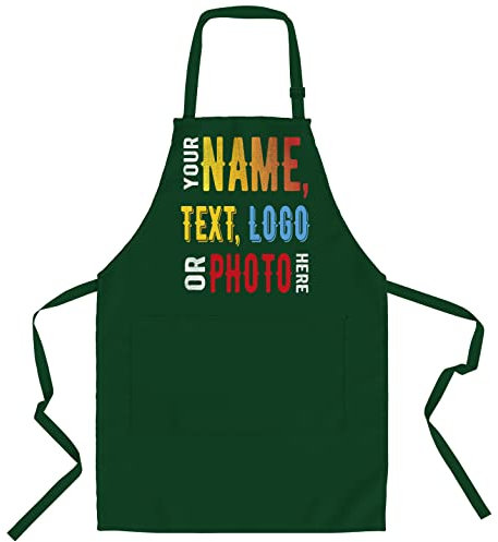 lepni.me Premium Delantales Personalizados Para Mujeres o Para Hombres, Con su Nombre, Foto o Logotipo Regalos Para Parejas Amantes de Barbacoa, Cocina o Dibujo
