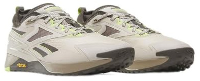 Reebok Unisex Nano X3 Adventure Sneaker, Stucco Fugenmörtel F23 Laser Lime F23, 44 EU
