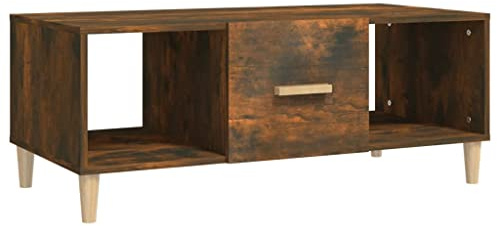 vidaXL Coffee Table Office Living Room Furniture Sofa Side Couch Centre Accent End Tea Telephone Coffee Table Smoked Oak Engineered Wood