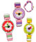 alles-meine.de GmbH 1 Stück Armbanduhr/Kinderuhr - Muffin - bunt - aus Holz - bewegliche Zeiger ! - Lernuhr mit Armband - Uhr für Kinder - Mädchen & Jungen - Holzarmbandu..