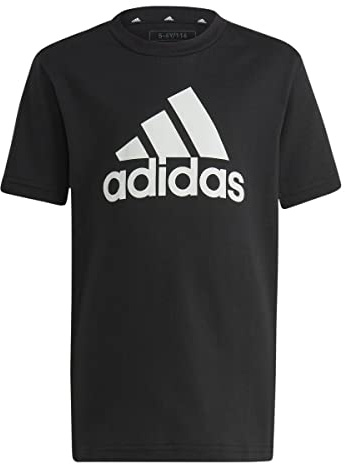 adidas Unisex Kinder Essentials Logo Tee, Black/White, 3-4 Years
