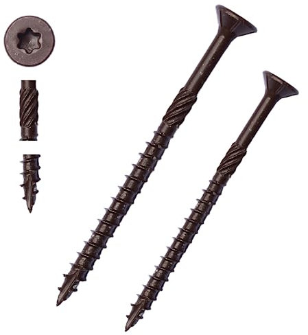 Holzschrauben 5x70 mm mit TORX-Profil, 250Stck., Spanplattenschrauben, Senkkopfschrauben, Universalschrauben, brauner Ruspert Anti-Korrosionsbeschichtung (5 x70 mm (250 Stck.))