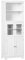 HOMCOM Freestanding Kitchen Cupboard, 4-Door Storage Cabinet with Adjustable Shelf and Glass Doors for Dining Room, Living Room, White