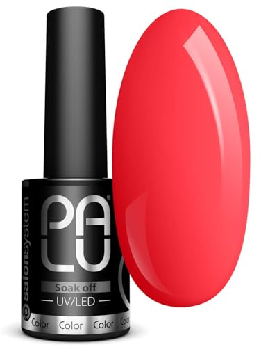PALU – UV Nagellack LED Hybridlack – Gel Nagellack UV HAVANA – Glatte Oberfläche – Hohe Pigmentierung – hält bis zu 3 Wochen – Professionelle Qualität Nageldesign – 11 g – NE7 – Rot