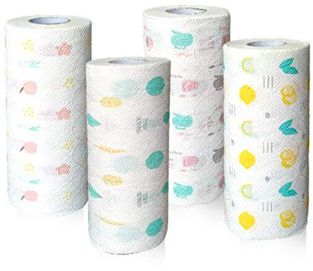 Ghulumn Lot de 4 volumes jetables lavables pour - Tissu non tissé humide et sec - Couleurs aléatoires