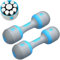 Haipky Hantel Verstellbare Gewichte-Set Home Gym Fitness für Frauen Damen Herren, 5-in-1 Gewicht, rutschfeste Gummihand, 2 3 4 5 6 7 8 9 10kg, 2 x 5kg/Set (blau + grau)