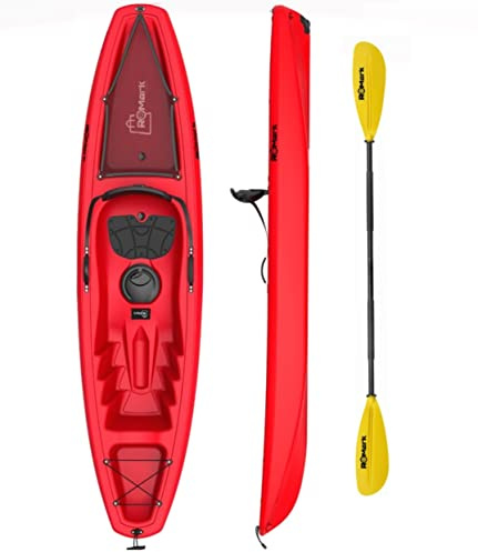 ROMARK Kayak - Canoa da 267 cm - 1 gavone + 1 pagaia + 1 seggiolino + 1 ruotino mare sport lago