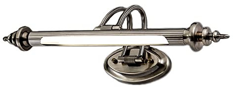 Quevia-Eletro LED Modern Spiegelleuchte 7W 50CM Bilderleuchte 180° Einstellbar Bad-beleuchtung Wandleuchte aus Metall Retro Beschlagfrei Make Up Spiegel Licht 6000K Bad Wandbild Weiße Licht