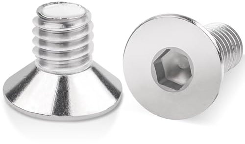50 Stück M6x12mm Senkkopfschrauben Edelstahl, Leryati Din 7991 A2 V2A Senkkopf Innensechskant Senkschrauben Genannt, Senkschraube mit Innensechskant Vollgewinde Senkkopfschrauben mit Metrischen