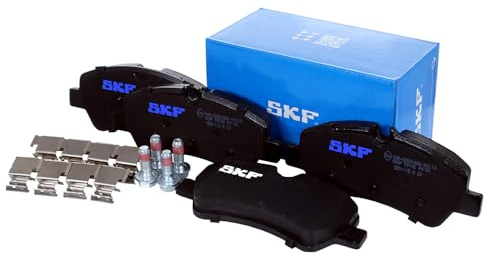 SKF Scheibenbremse Bremsbelag mit Zubehör VKBP 90102-4er Set - Position Hinterachse Höhe 73 mm Länge 166 mm Breite 103 mm Dicke 17,6 mm OE Qualität