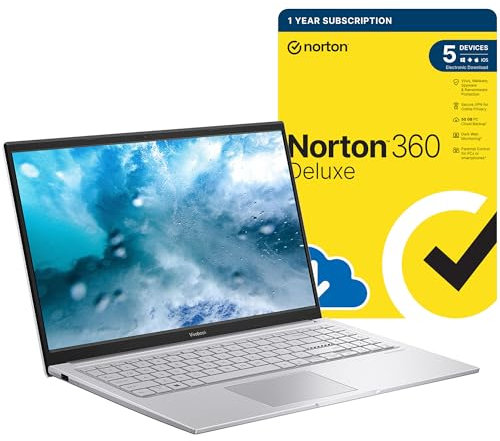 MESH Computers ASUS VivoBook 15 Intel Core i5-1334U (13th Gen), 8 GB RAM, 512 GB SSD, 15.6 inch FHD, Wi-Fi 6, Windows 11 Home includes Free Norton 360 Deluxe Antivirus Software
