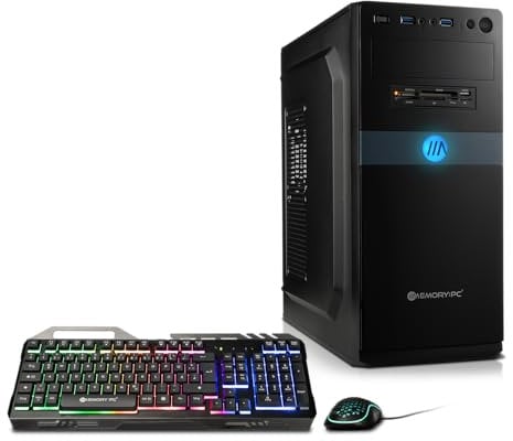 Silent High End Office/Multimedia PC i7-14700K 20x 3.4 GHz, 32 GB DDR4 RAM, 2 TB M.2 SSD, UHD Graphics 770, Win 11 Pro inkl. Tastatur und Maus Set WLAN