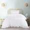 Utopia Bedding Ruffle Duvet Cover - Single Duvet Cover Set with Pillowcase - Soft Microfibre Polyester Ruffle Bedding (White)